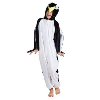 Boland Pinguin kostuum - onesie - zwart/wit - kinderen - carnaval