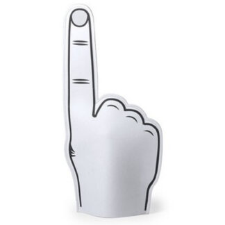 Foam hand met wijzende vinger - wit - 25 x 50 cm - schuimrubber supportershand