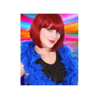 Verkleed veren Boa - blauw - 180 cm - Carnaval accessoires - Veertjes - 50 grams kwaliteit