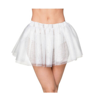 Tule rokje voor dames - carnaval verkleed rokje - wit - petticoat
